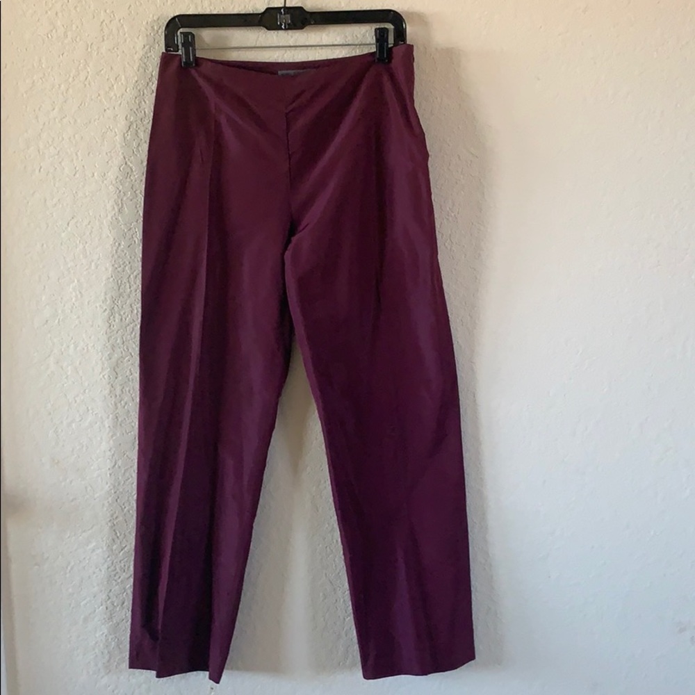 Alberta Ferretti burgundy cigar pants